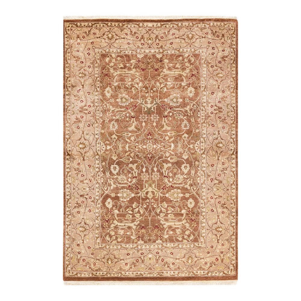 Mogul Brown 4 ft. x 6 ft. Oriental Wool Indoor Area Rug price history on PriceWatchPro