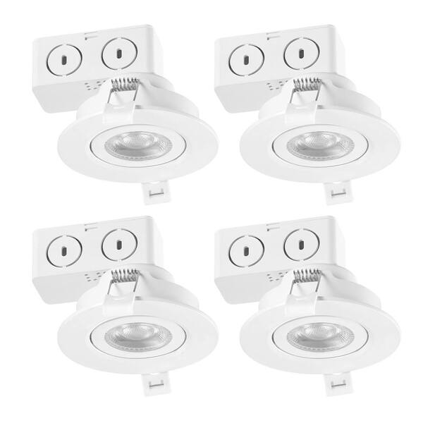 Globe Electric 3 in 3000K White New Construction and Remodel Integrated LED 
