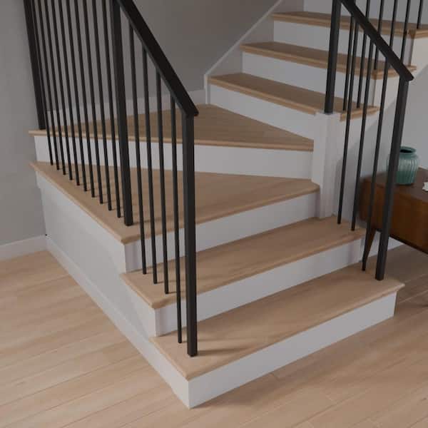 Retread 0.75 in. x 5.25 in. x 48 in. Unfinished White Oak Wood Stair Landing Tread