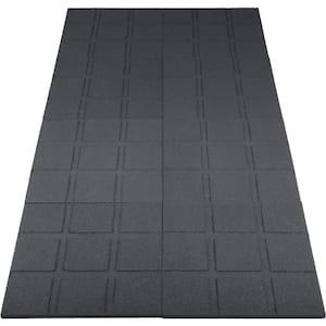 5.33 ft. x 5.33 ft. Rubber Deck Tile in Dark Gray - (28 sq. ft.) (8-Pack)