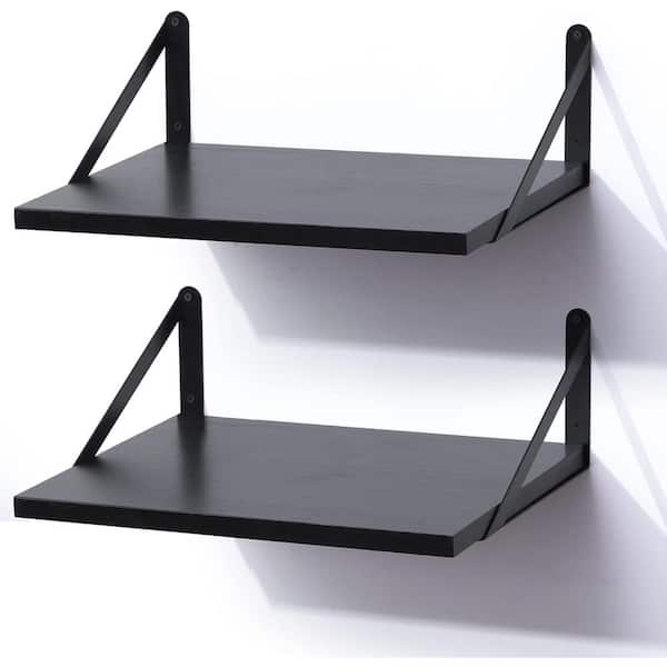 Unbranded 17 in. W x 12 in. D Black Floating Shelves Decorative Wall Shelf