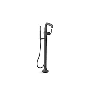 Tone Single-Handle Claw Foot Tub Faucet with Handshower in Matte Black