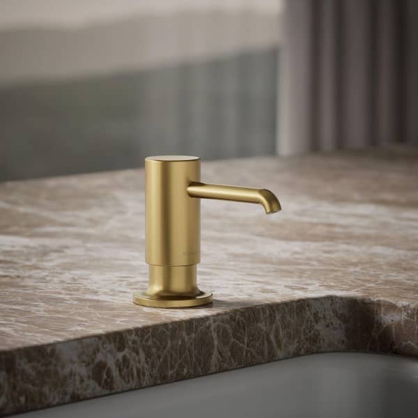Purist Soap/Lotion Dispenser in Vibrant Brushed Moderne Brass