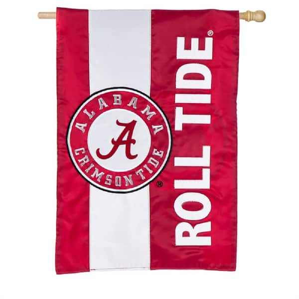 Evergreen 2-1/3 ft. x 3-2/3 ft. University of Alabama Embellished House Flag