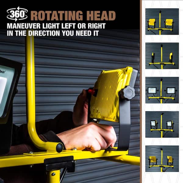 Southwire 6000 Lumens Dual Head Work Light with Tripod CSW3X2