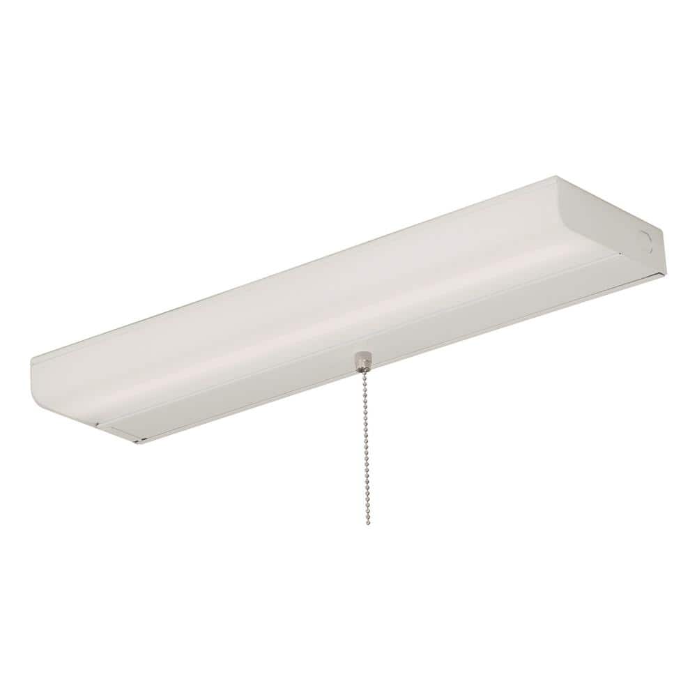 White 18" LED Under Cabinet Light Bar with Pull Chain