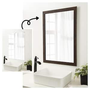 Mirror Makeover Wildwood Brown Narrow 43.25 in. W x 37.25 in. H Bathroom Mirror Frame Border Kit-Fits a 42x36 mirror