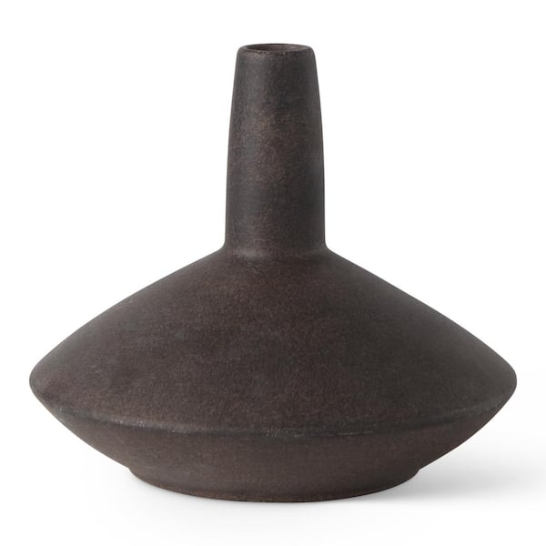 Mercana Rylee 6.9 H Dark Brown Ceramic Vase