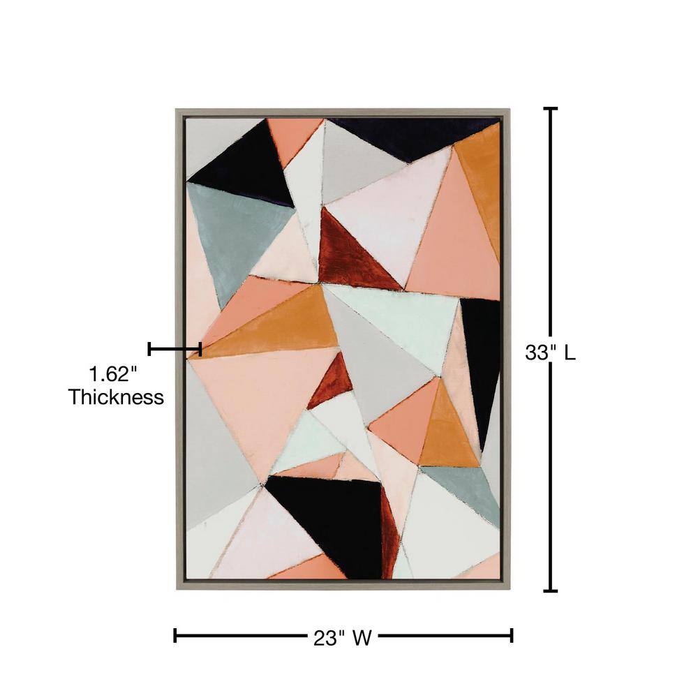 Geo Abstract Multicolor Canvas Print with Polystyrene Frame