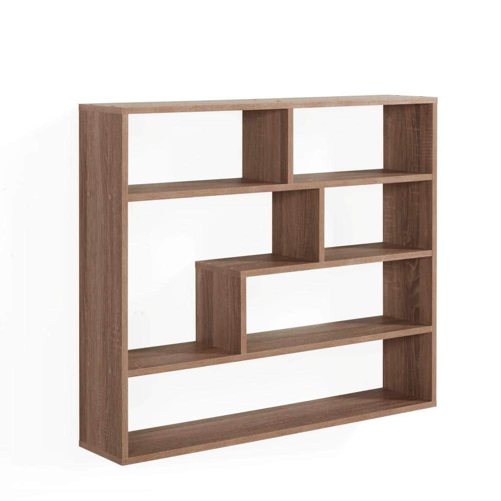 Oak wall shelf unit discount