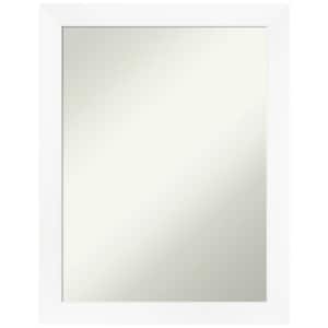 Cabinet White Narrow 21.25 in. H x 27.25 in. W Framed Non-Beveled Bathroom Vanity Mirror in White
