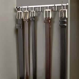 Sidelines 14 in. W Chrome Closet Belt Rack Organizer