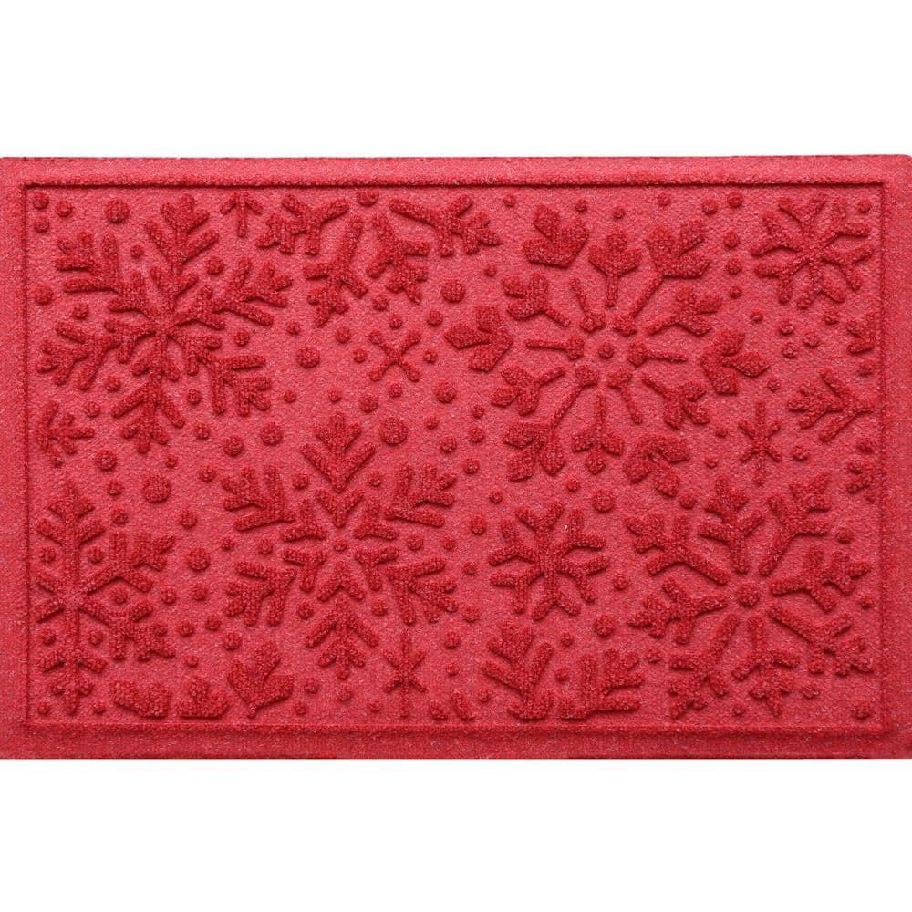 Bed of Roses Flat Destressed Non-Slip Outdoor Door Mat Red Barrel Studio Mat Size: Rectangle 2' x 3', Color: Gray