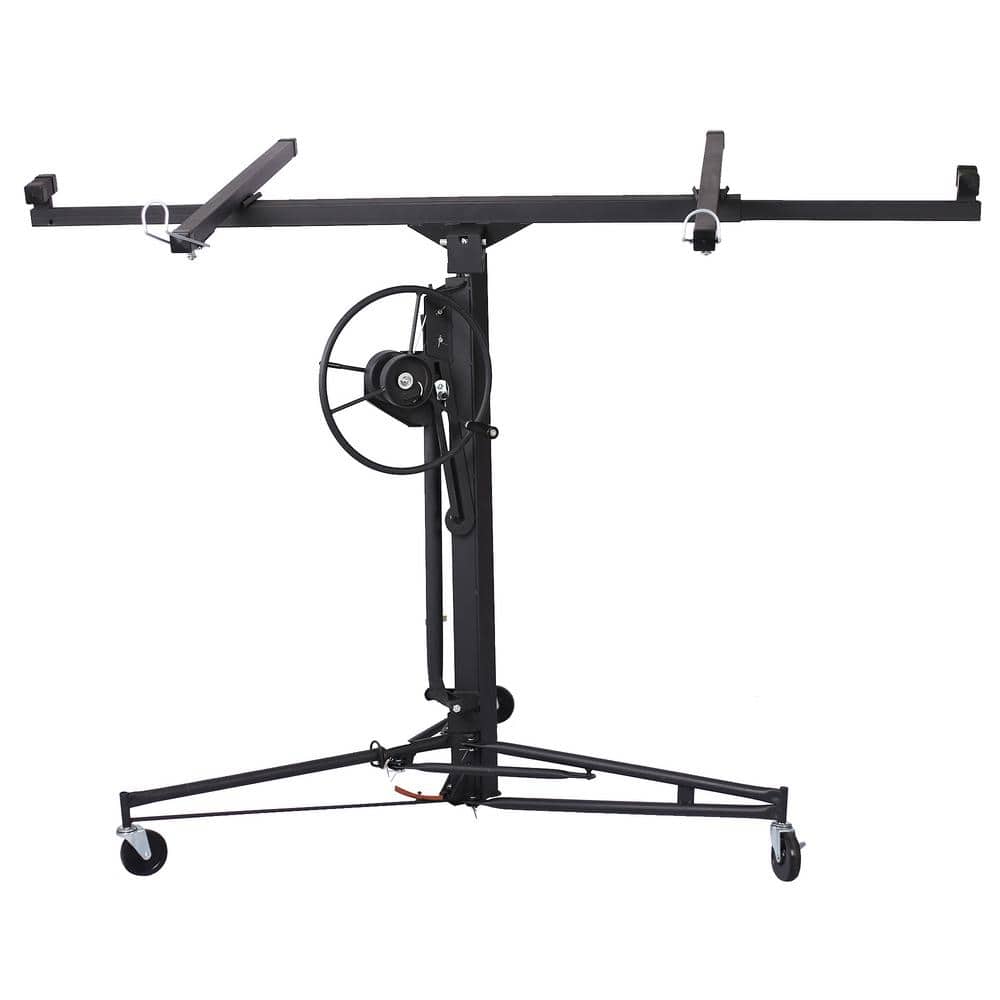 16 ft. Black Drywall Panel Hoist Drywall Lift Rolling Panel Hoist Jack Lift