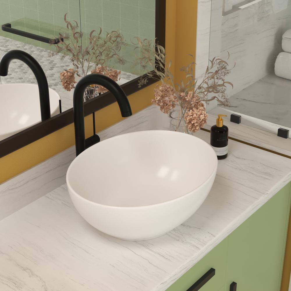Glossy White Rectangular Ceramic Bathroom Sink