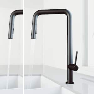 Parsons Single-Handle Pull-Down Sprayer Kitchen Faucet in Matte Black