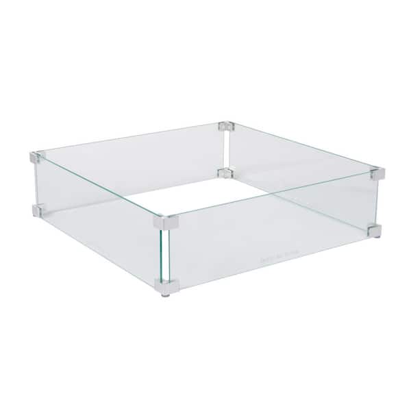 Fire Sense 22.5 in. Square Tempered Glass Wind Guard