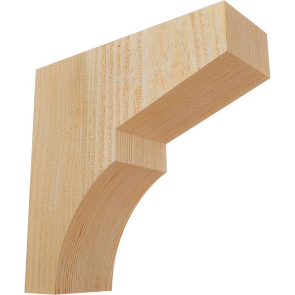 Ekena Millwork 4 in. x 12 in. x 12 in. Douglas Fir Monterey Rough Sawn Corbel