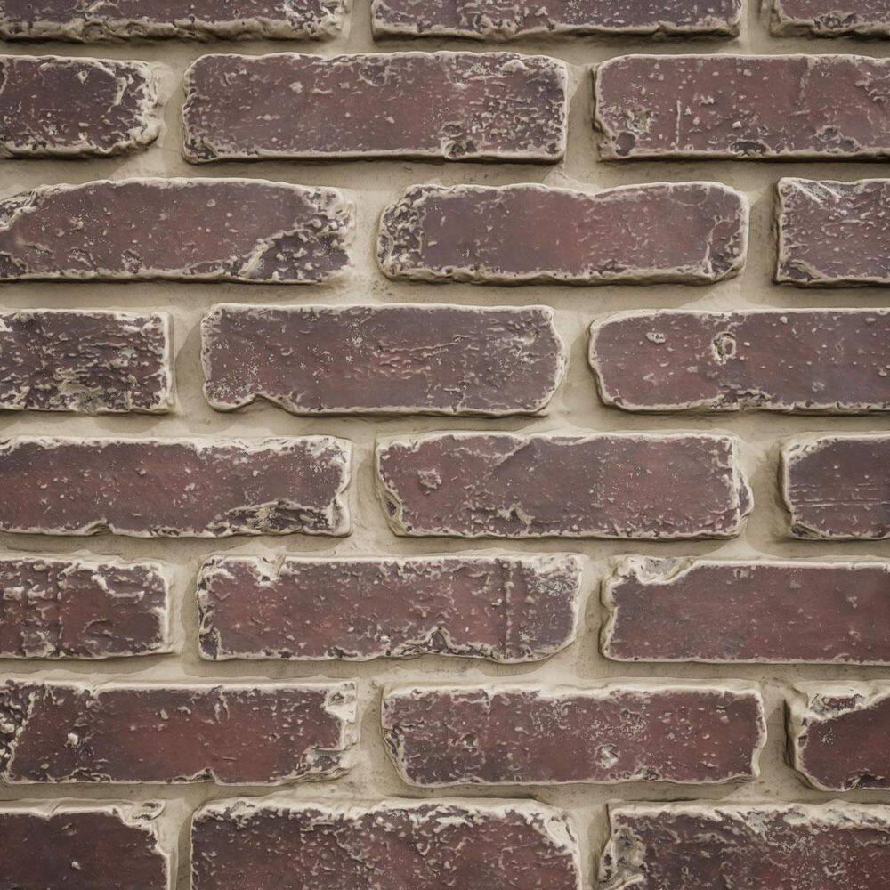 "EverStone Aged Brick Faux Brick Panel, 46 7/8""W x 27""H x 1 1/4""D, Merlot Color" price history on PriceWatchPro