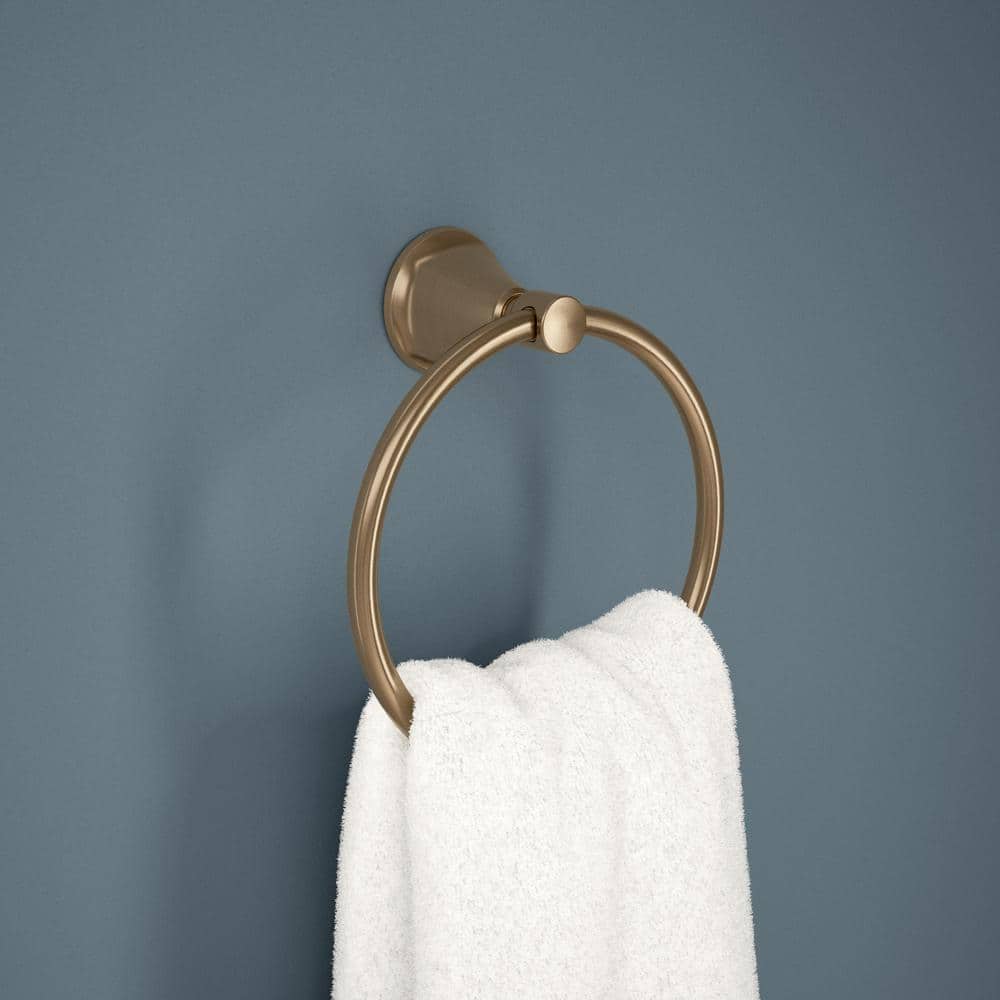 Champagne Bronze Wall Mounted Towel Ring