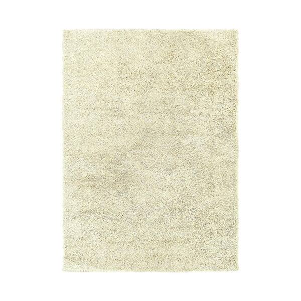 Noble House Impressions Ivory 5 ft. x 7 ft. Casual Shag Indoor Area Rug