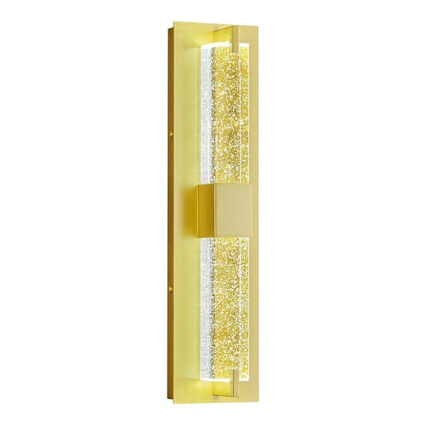 Home Lighting 4.72 in. 2Light Gold Modern Crystal Wall Sconces for Living Room Bedroom