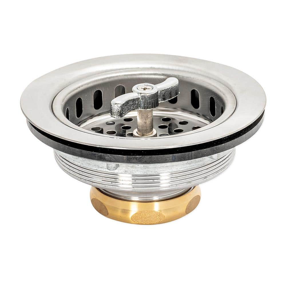 Stainless Steel Spin and Seal Kitchen Sink Strainer