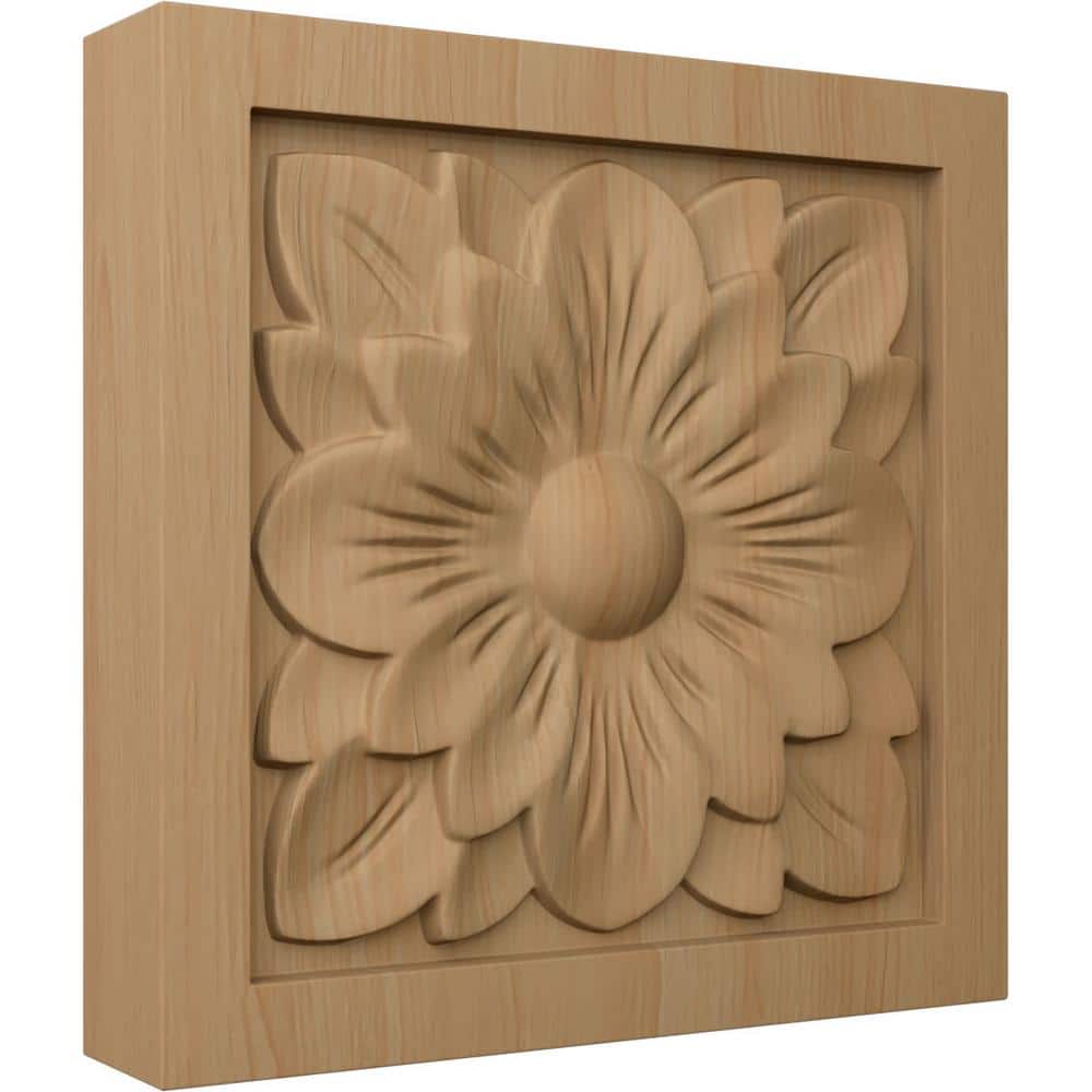 Alder Small Dogwood Flower Square Rosette 3" x 3"