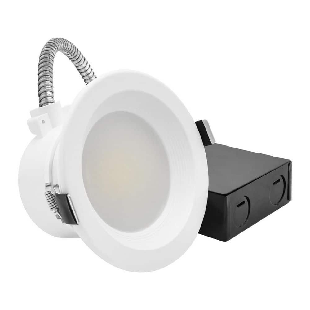 4 In. Integrated LED Commercial Recessed Light, 5CCT, Dimmable, 9W-15W, Up to 1350LM, IC Rated, 120-277V ETL Baffle Trim price history on PriceWatchPro