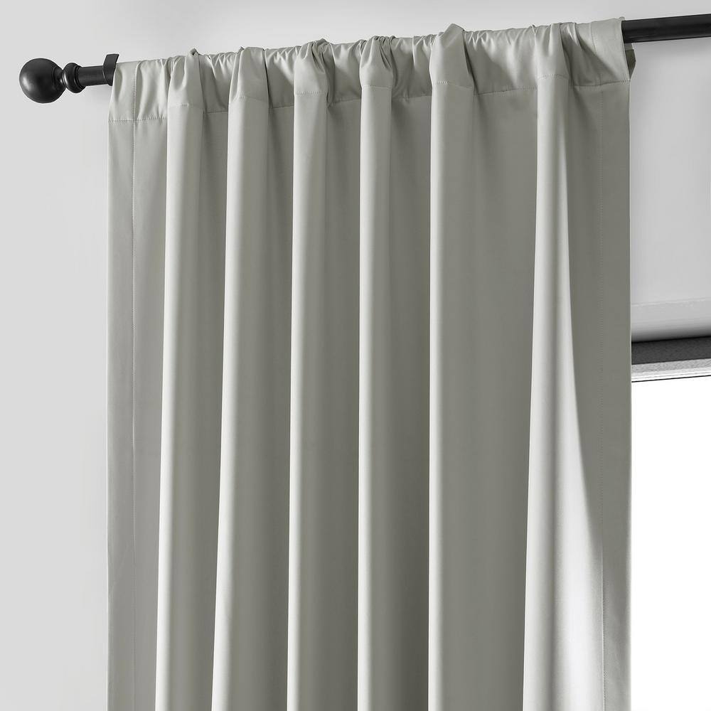 Greige Velvet Blackout Energy-Efficient Drape Panel