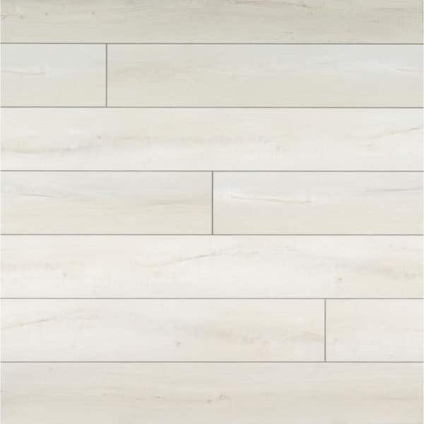 A&A Surfaces Take Home Sample - 7 in. x 7 in. Piedmont Whitmore White Rigid Core Click Lock Luxury Vinyl Plank Flooring