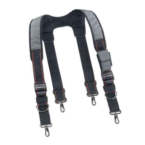 Ergodyne Men's Universal Sized Gray Polyester Padded Tool Belt Suspenders