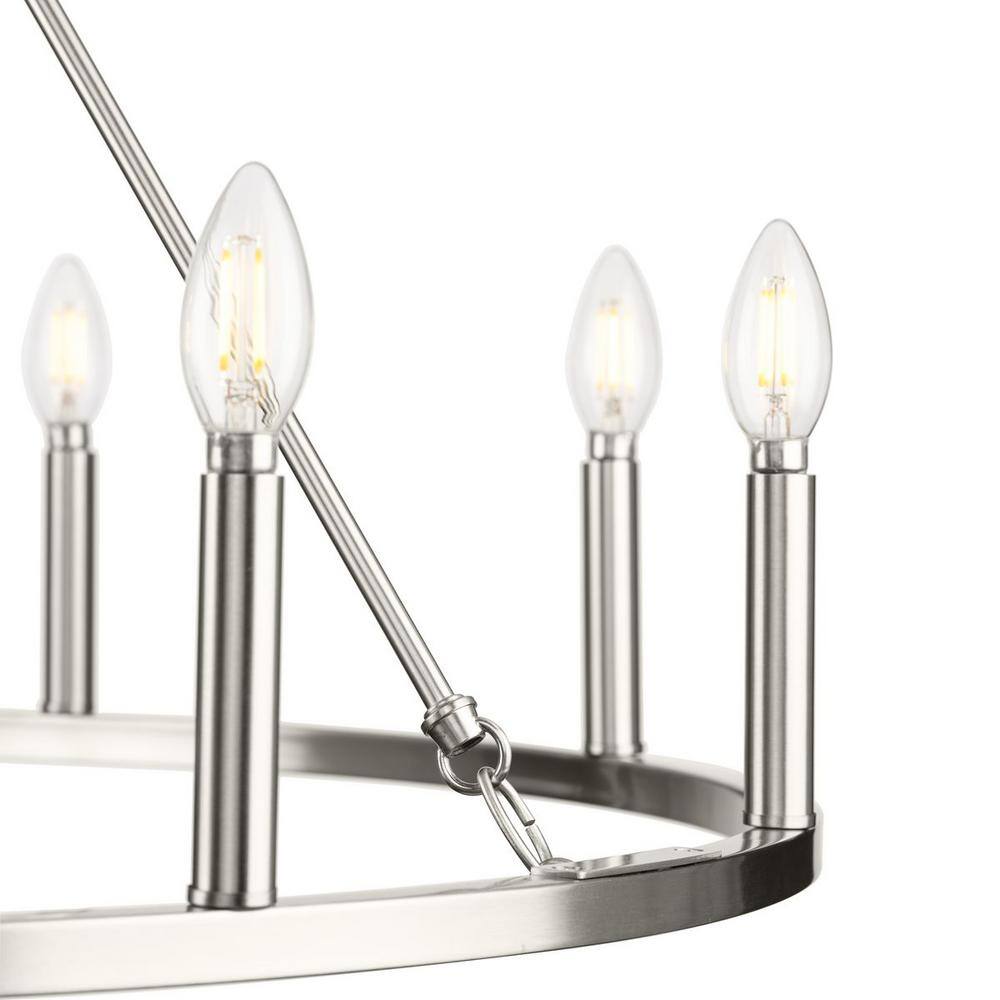 Gilliam 9-Light Brushed Nickel Circular Chandelier