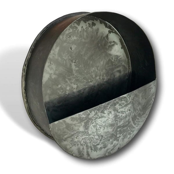 Kauri Design Medium Rustic Tin Circle Wall Planter