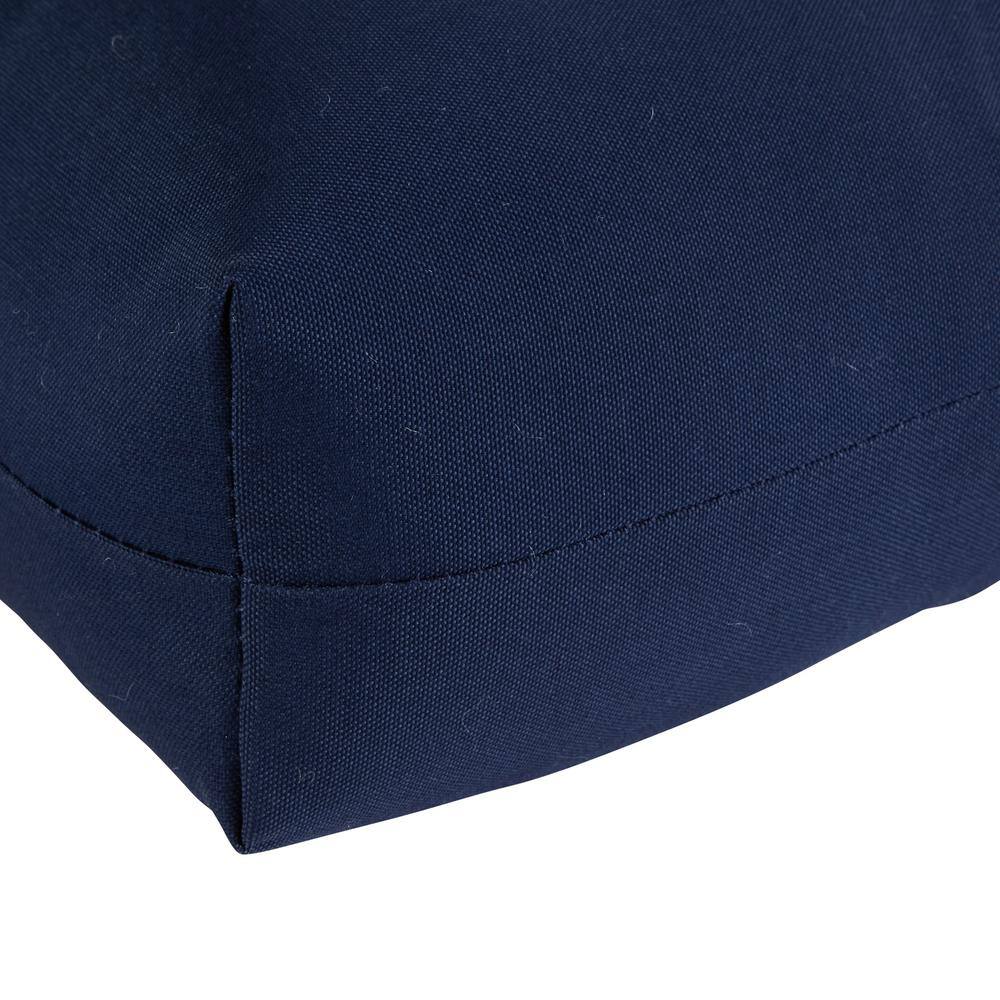 Navy High Back Tufted Outdoor Chair Cushions Set