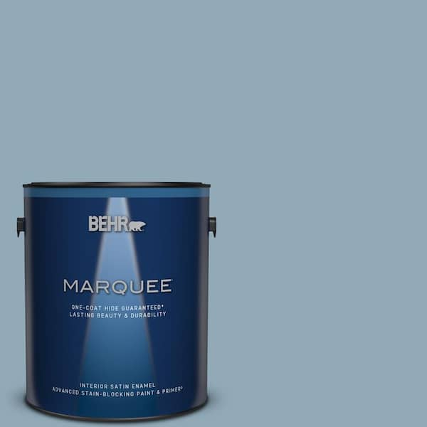 BEHR MARQUEE 1 gal. #PPU14-09 Windsurf Satin Enamel Interior Paint & Primer