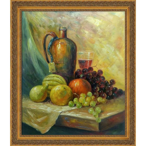 LA PASTICHE Still Life by Edward Mitchell Bannister Baroque Antiqued Framed Abstract Art Print 29.5 in. x 25.5 in.