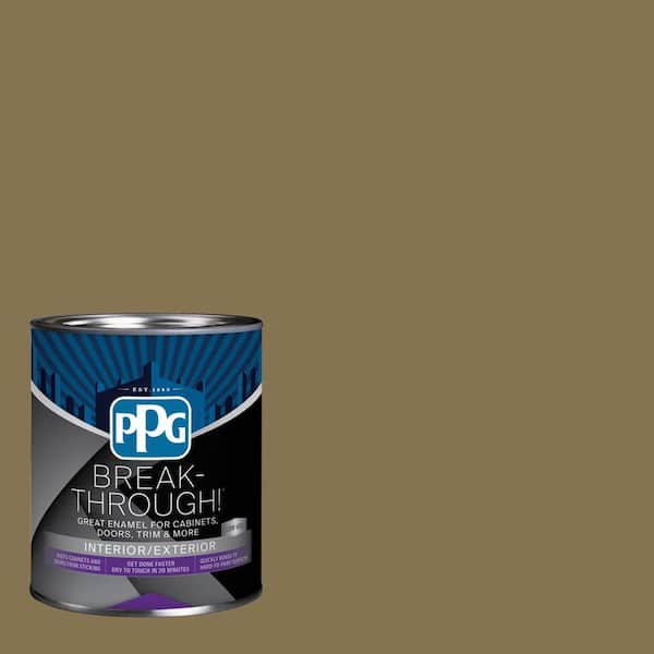 Break-Through! 1 qt. PPG1102-6 Woodbridge Satin Interior/Exterior Door, Trim and Cabinet Paint