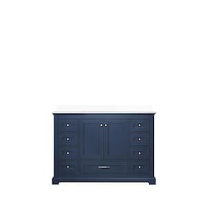 Dukes 48 in. W x 22 in. D Navy Blue Single Bath Vanity and Cultured Marble Top
