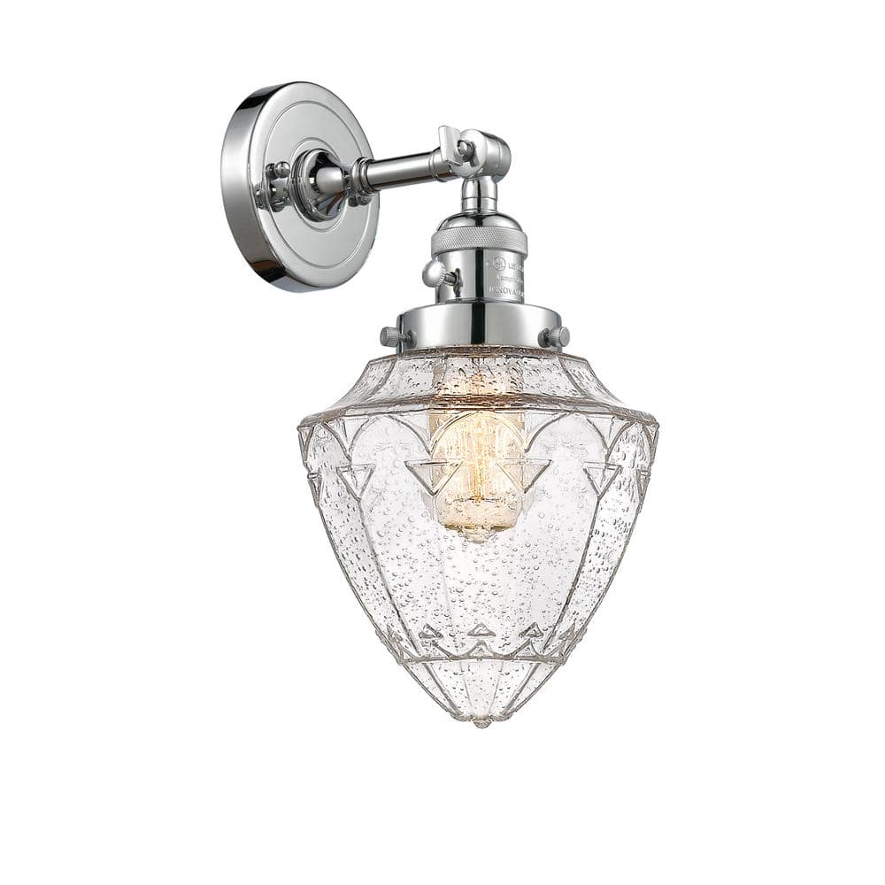 Bullet 1-Light Seedy, Polished Chrome Wall Sconce with Clear Glass Shade price history on PriceWatchPro