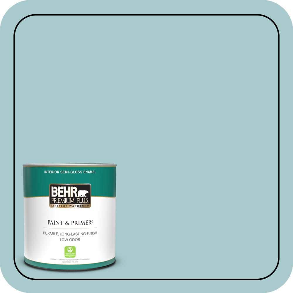 1 qt. #PMD-95 Coastal Surf Semi-Gloss Enamel Low Odor Interior Paint & Primer price history on PriceWatchPro