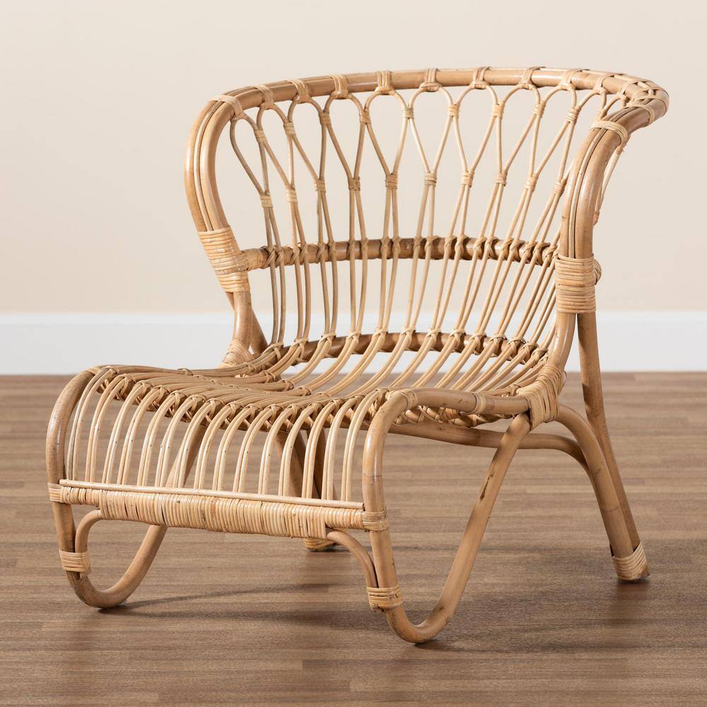 Alaya Natural Brown Handcrafted Rattan Accent Chair