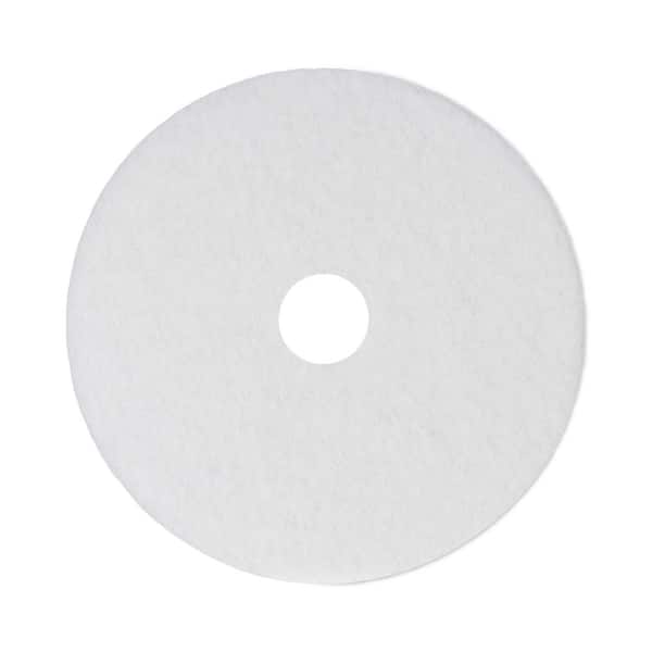 14 in. Dia White Polishing Floor Pads (5-Pack)