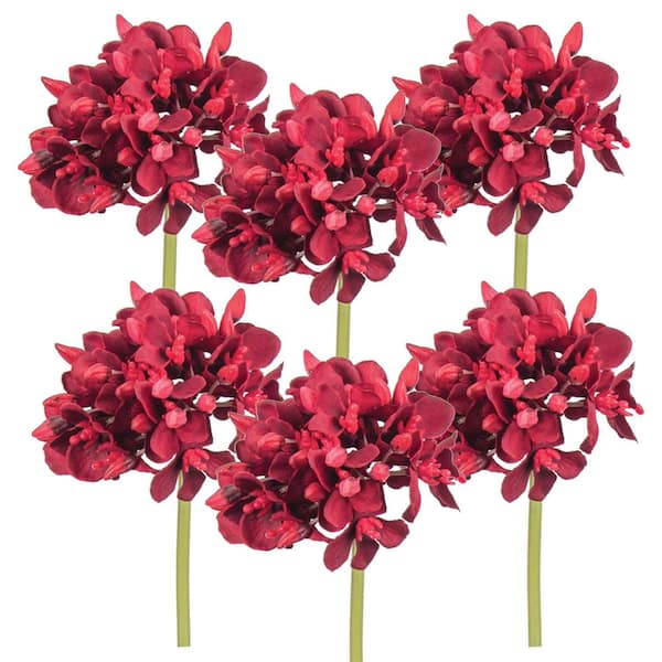 A & B Home 16 in. Red Artificial Assorted Flowers Floral Arrangements