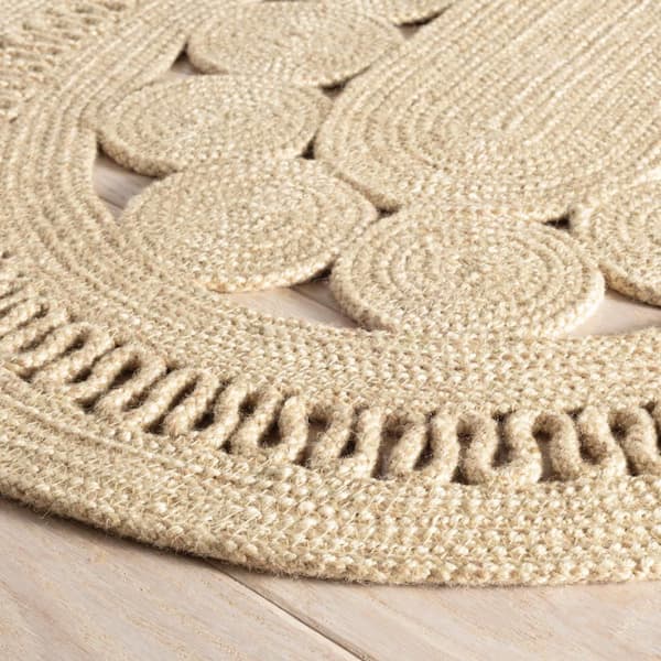 Reef Handwoven Oval Natural 8 ft. x 10 ft. Outdoor Oval Rug