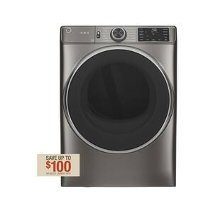 7.8 cu. ft. Smart Front Load Gas Dryer in Satin Nickel with Steam and Sanitize Cycle, ENERGY STAR