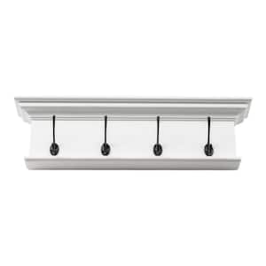 Charlie 27.56 in. Classic White Wall-Mounted with Shelf