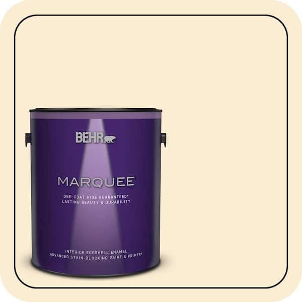 BEHR MARQUEE 1 gal. #ICC-40 Antique Ivory Eggshell Enamel Interior Paint & Primer