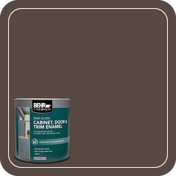 BEHR PREMIUM 1 qt. #N210-7 Havana Coffee Semi-Gloss Enamel
