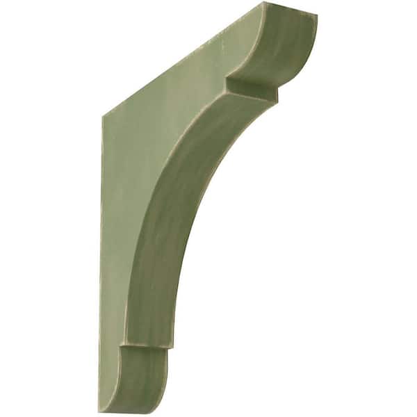 Ekena Millwork 1-3/4 in. x 10 in. x 10 in. Restoration Green Large Olympic Wood Vintage Decor Bracket